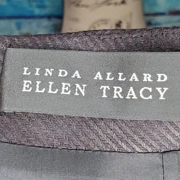 𝅺LINDA Allard Ellen Tracy Red & Black Career Suit - Picture 6 of 7